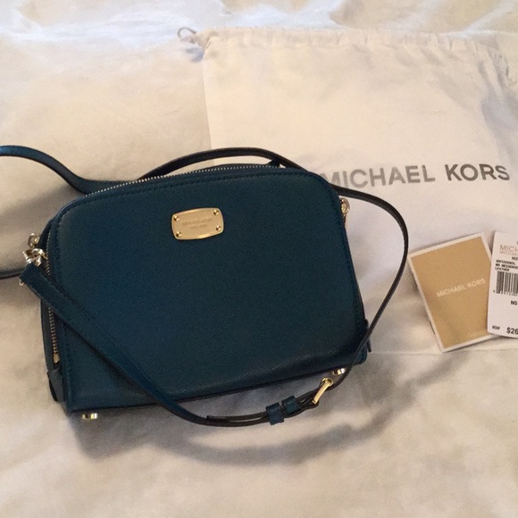 michael kors teal crossbody